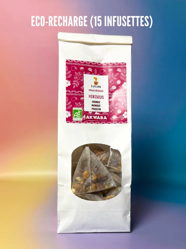 AKWABA (Hibiscus-Orange-Mangue-Passion) Nos Infusions Des Infusions Africaines Inspirées des Traditions Ancestrales