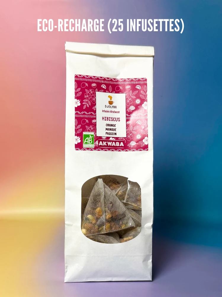 AKWABA (Hibiscus-Orange-Mangue-Passion) Nos Infusions Des Infusions Africaines Inspirées des Traditions Ancestrales