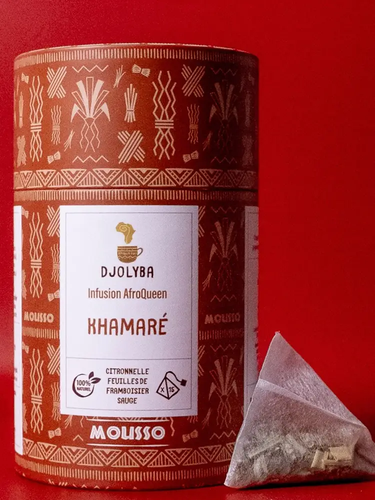 MOUSSO (Khamaré-Citronnelle-Feuille de Framboisier-Sauge) Nos Infusions Des Infusions Africaines Inspirées des Traditions Ancestrales