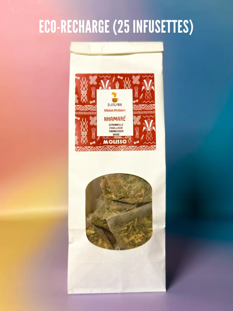 MOUSSO (Khamaré-Citronnelle-Feuille de Framboisier-Sauge) Nos Infusions Des Infusions Africaines Inspirées des Traditions Ancestrales MOUSSO (Khamaré-Citronnelle-Feuille de Framboisier-Sauge) Nos Infusions Des Infusions Africaines Inspirées des Traditions Ancestrales