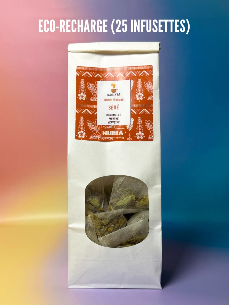 NUBIA (Séné-Camomille-Menthe-Verveine) Nos Infusions Des Infusions Africaines Inspirées des Traditions Ancestrales