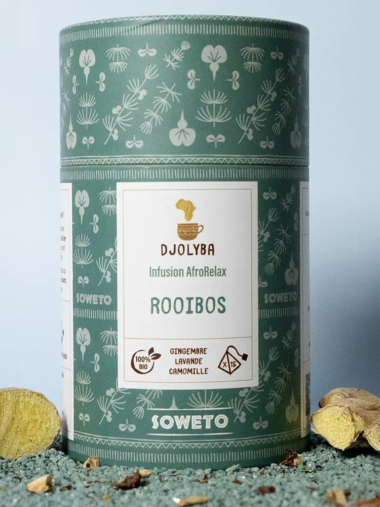 SOWETO (Rooibos-Gingembre-Lavande-Camomille) Nos Infusions Des Infusions Africaines Inspirées des Traditions Ancestrales