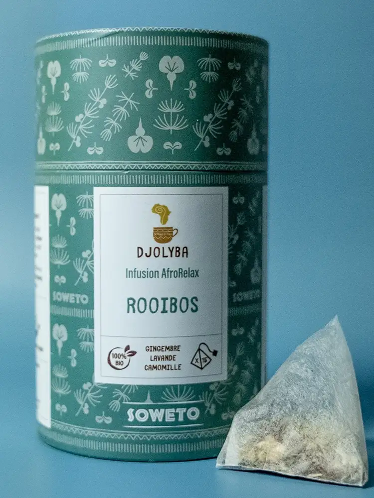 SOWETO (Rooibos-Gingembre-Lavande-Camomille) Nos Infusions Des Infusions Africaines Inspirées des Traditions Ancestrales
