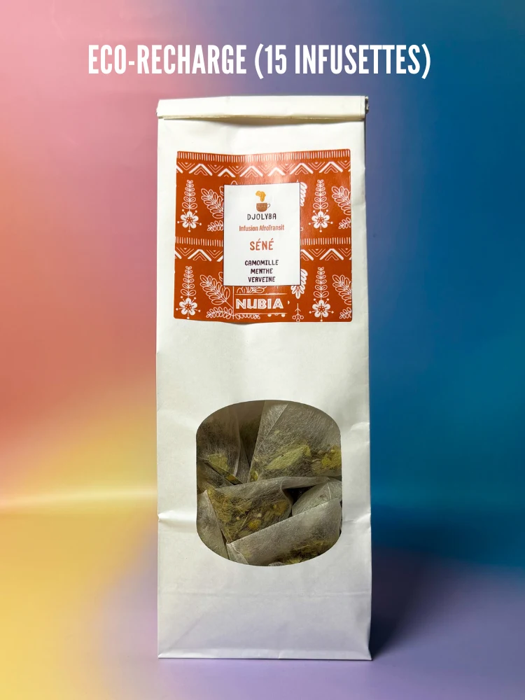 NUBIA (Séné-Camomille-Menthe-Verveine) Nos Infusions Des Infusions Africaines Inspirées des Traditions Ancestrales